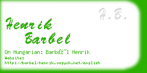henrik barbel business card